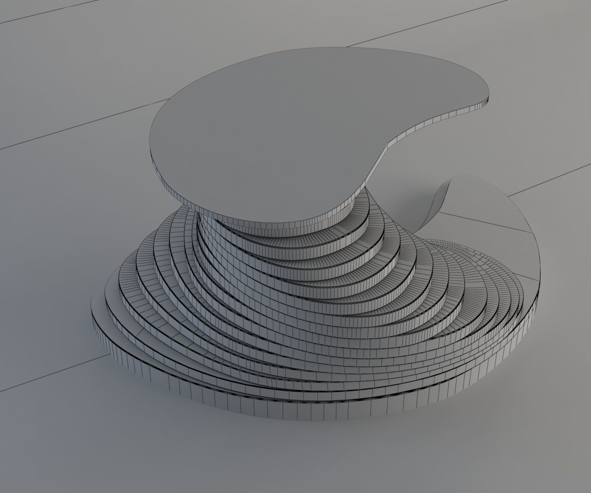 Parametric Twisted Table 3D model_9