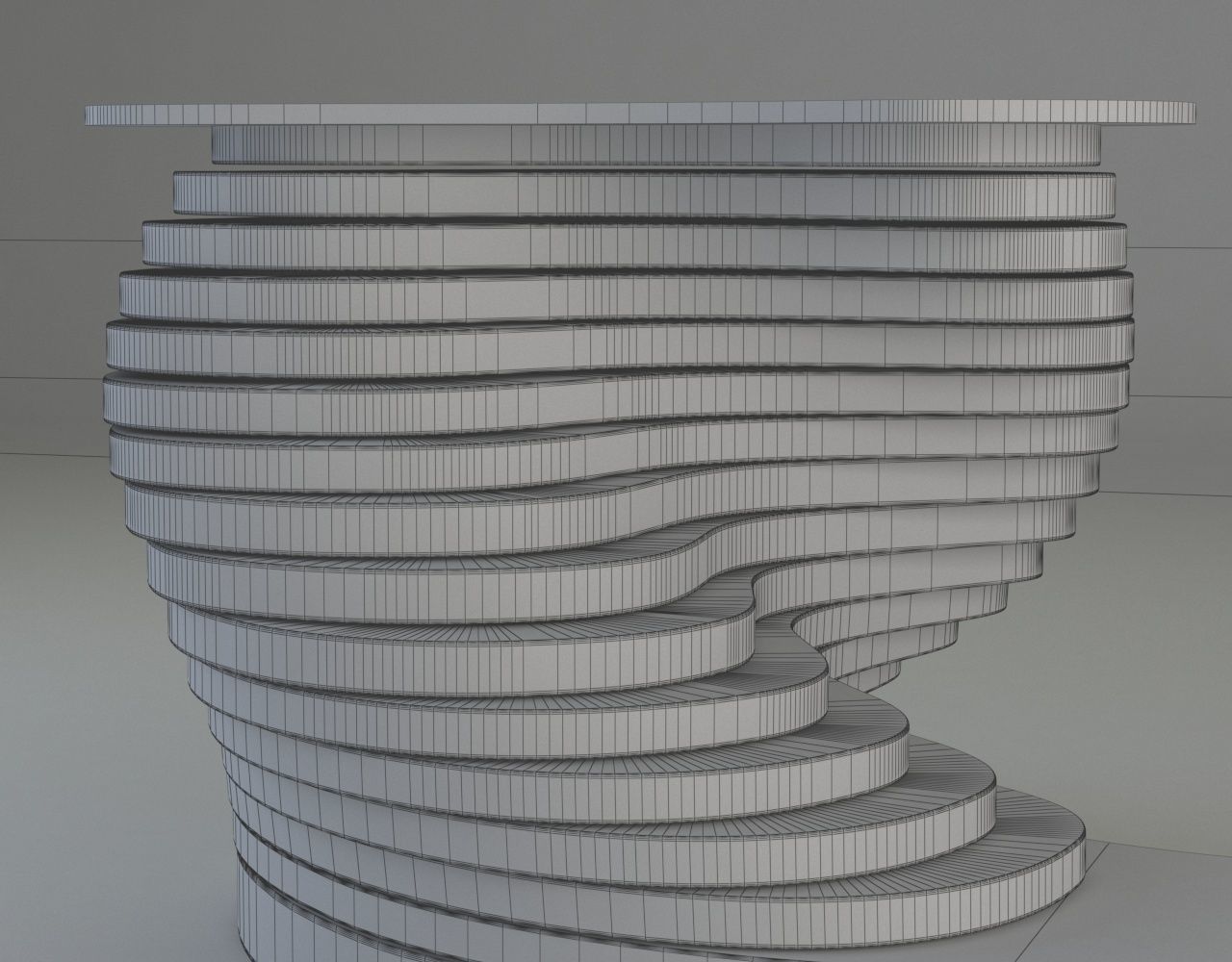 Parametric Twisted Table 3D model_6