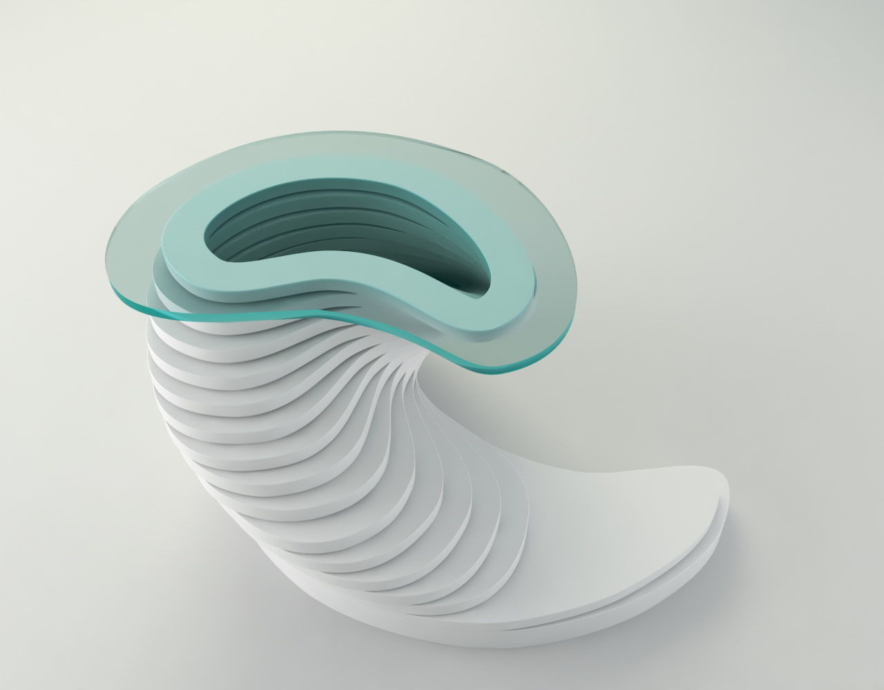 Parametric Twisted Table 3D model_2