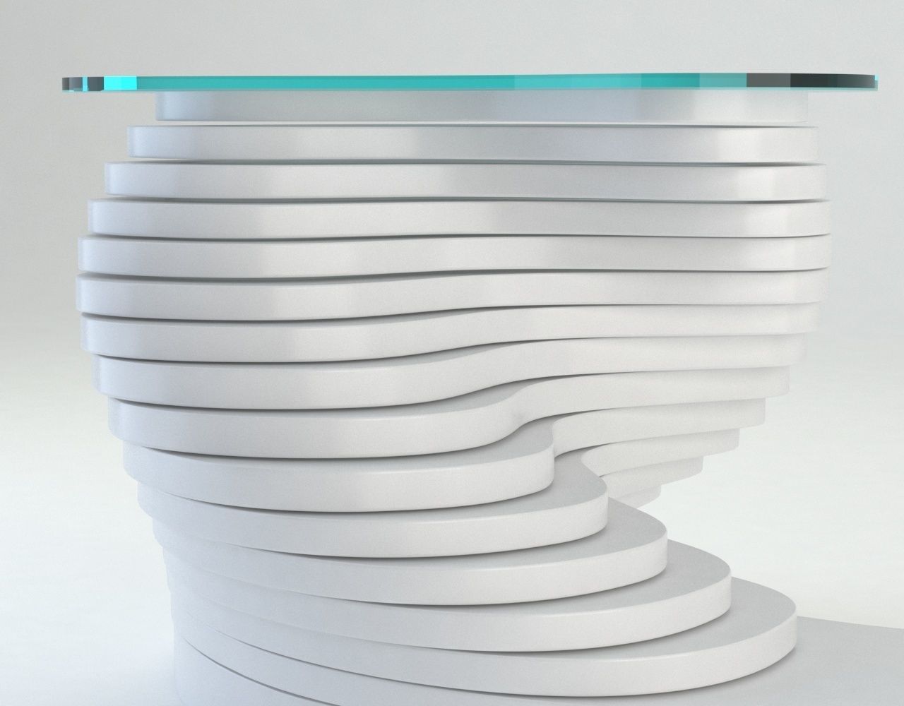 Parametric Twisted Table 3D model_7