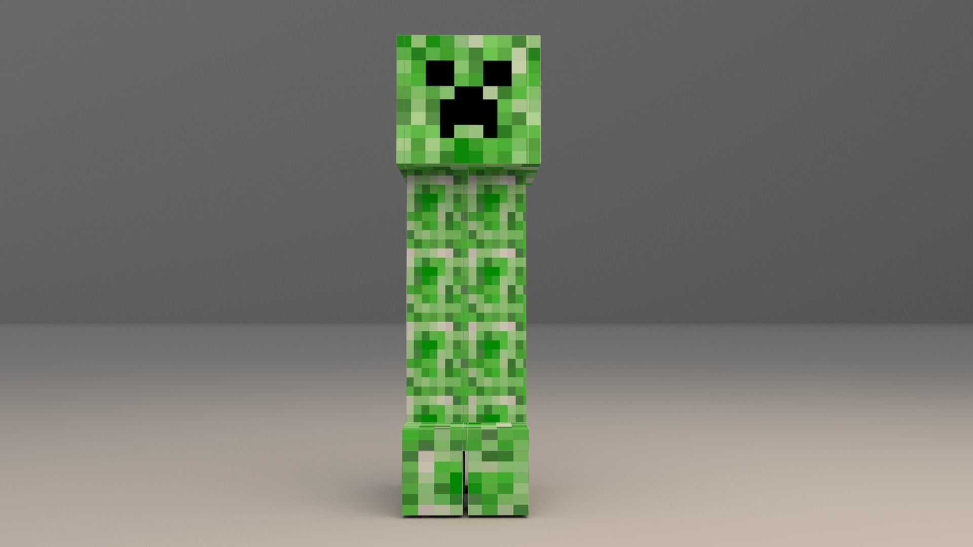 Minecraft Creeper Low-poly 3D model Free - With Rigged Free low-poly 3D model_3