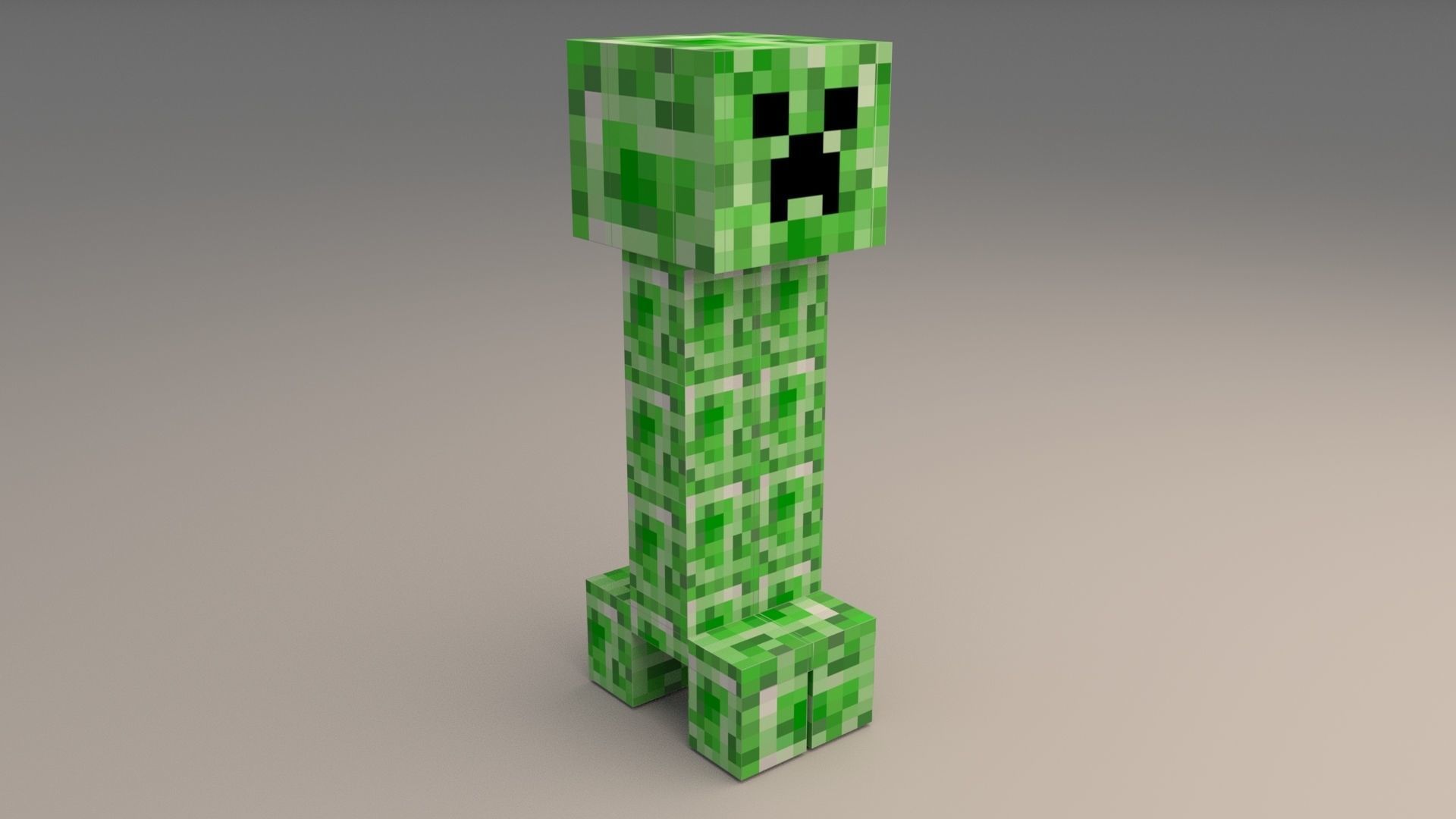 Minecraft Creeper Low-poly 3D model Free - With Rigged Free low-poly 3D model_2