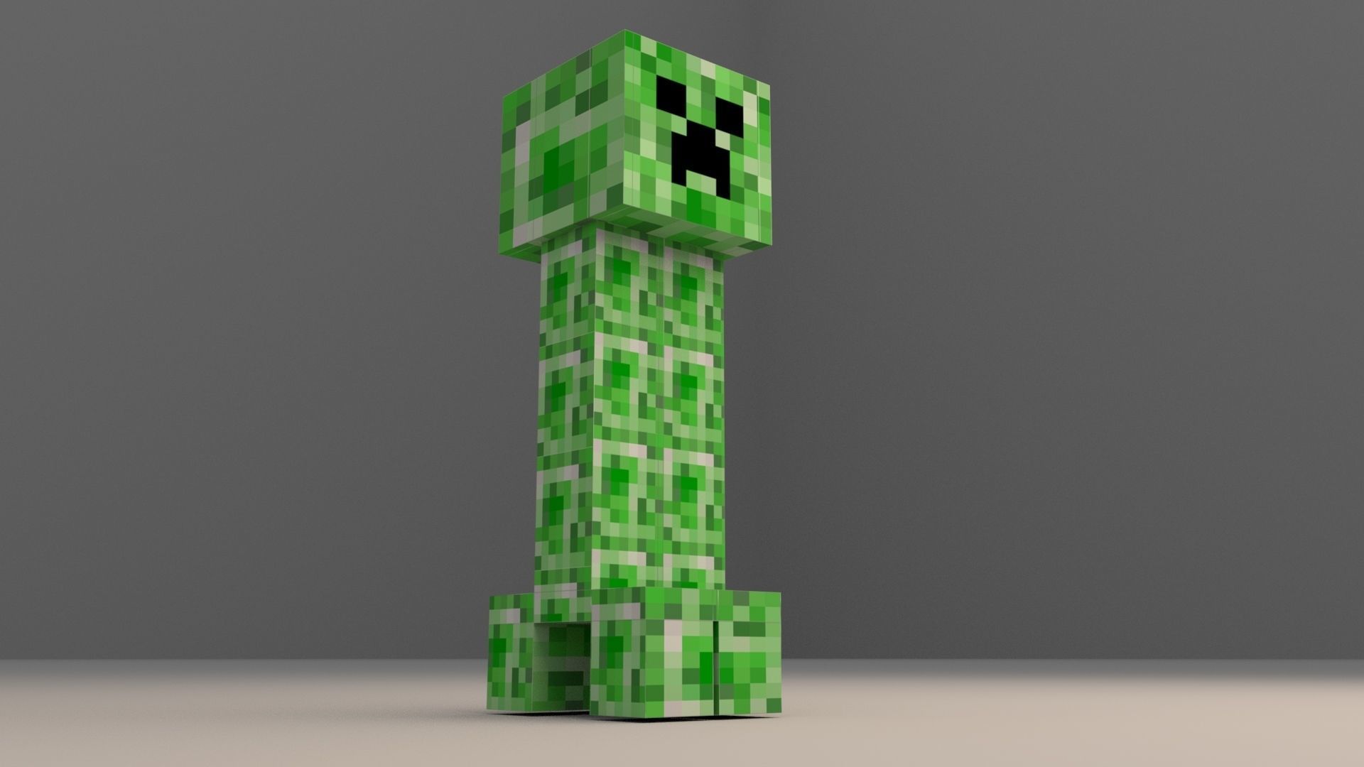 Minecraft Creeper Low-poly 3D model Free - With Rigged Free low-poly 3D model_5