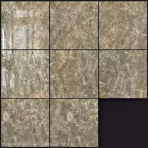 Yurtbay Seramik Jupiter Brown 600x600 Set 1 3D model