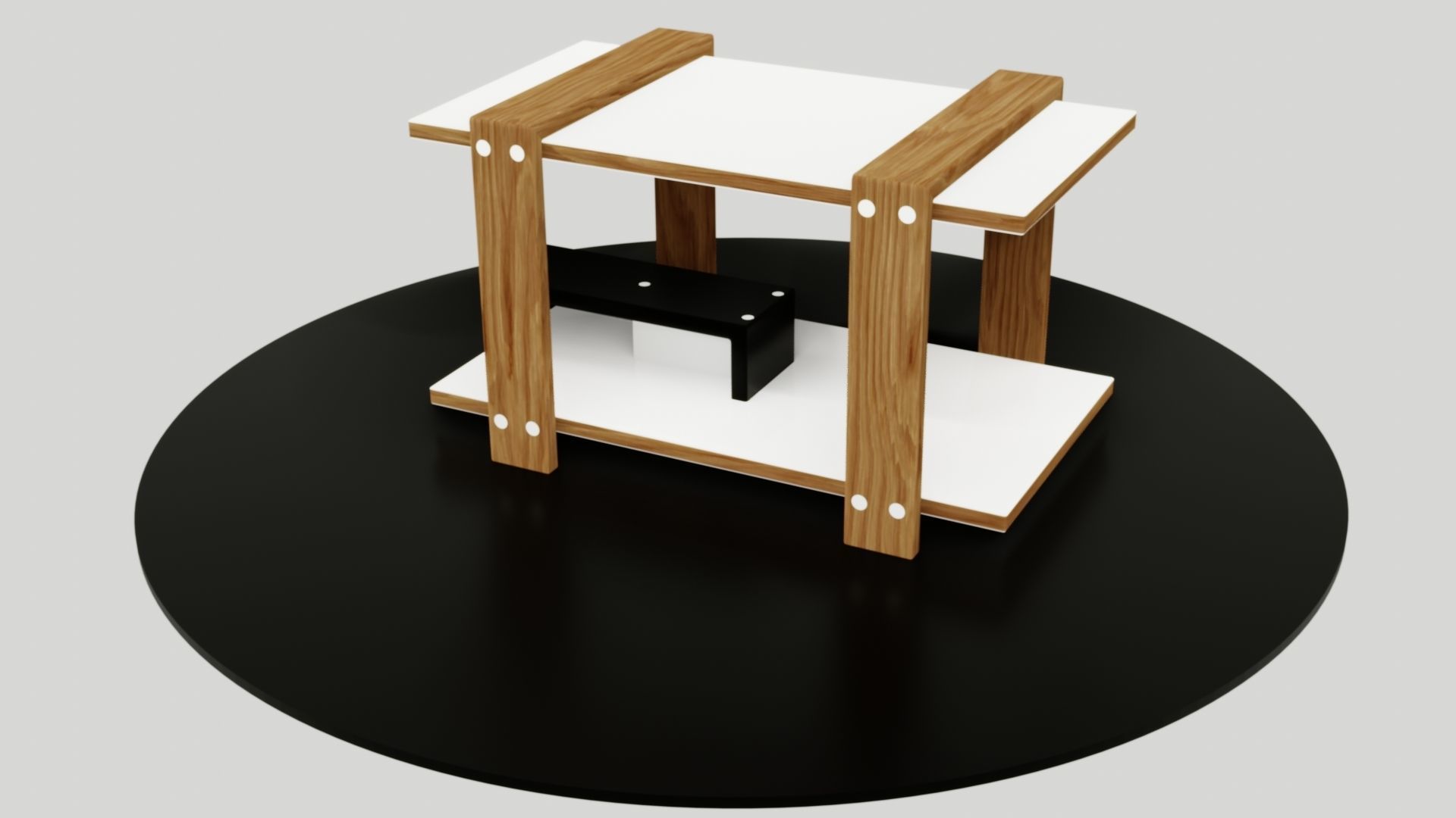 table side Low-poly 3D model_9
