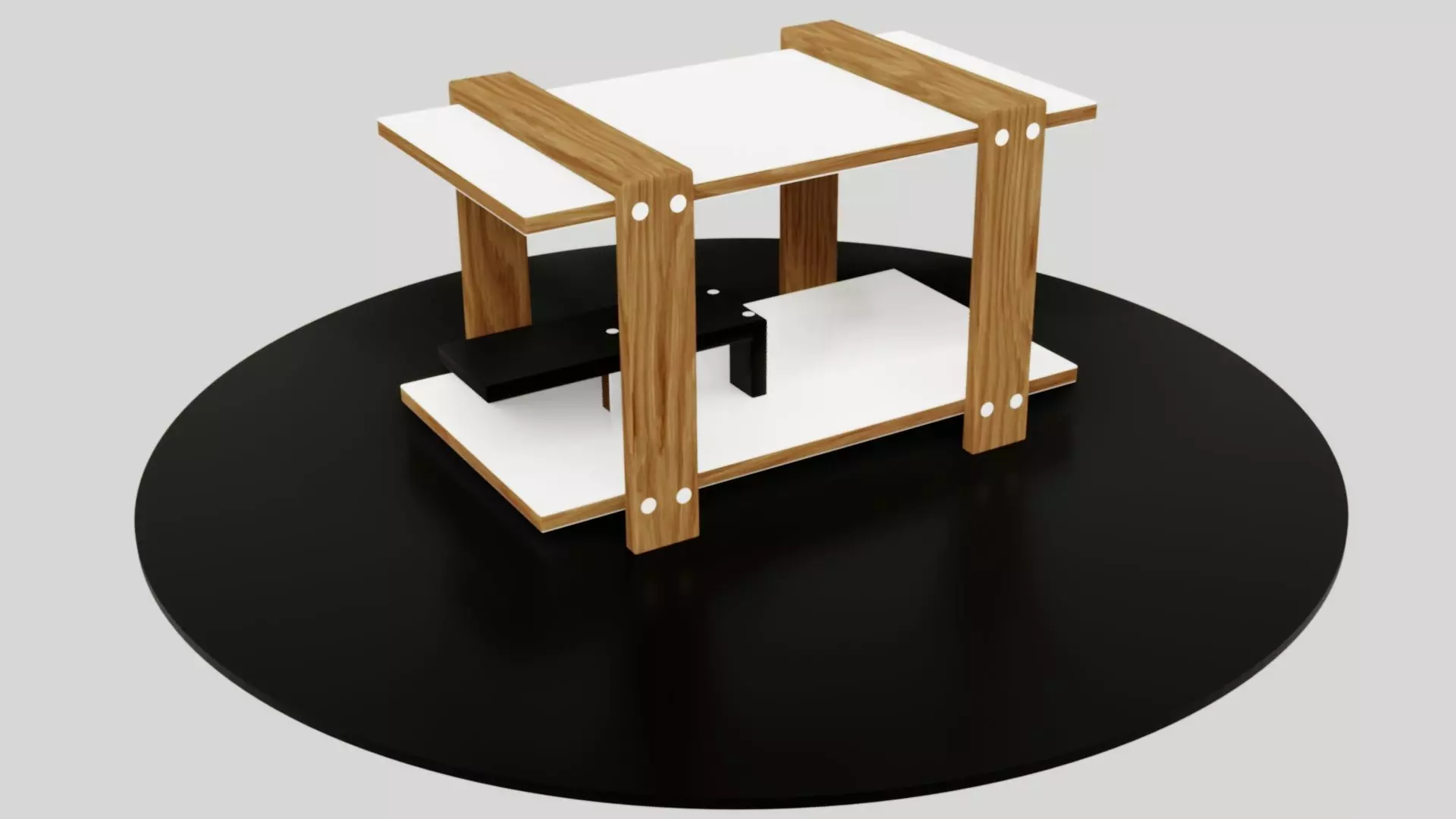 table side Low-poly 3D model_0
