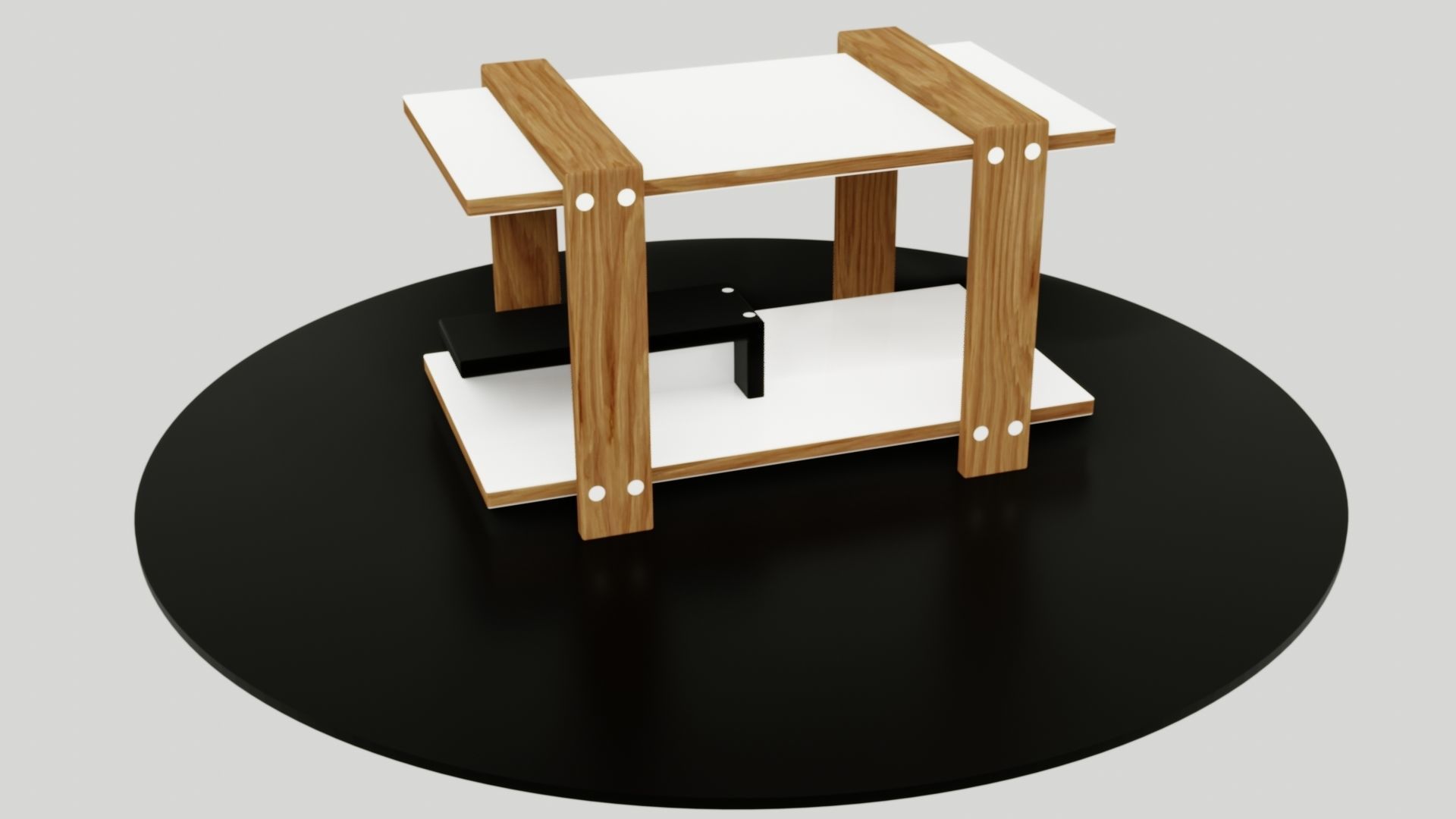table side Low-poly 3D model_2