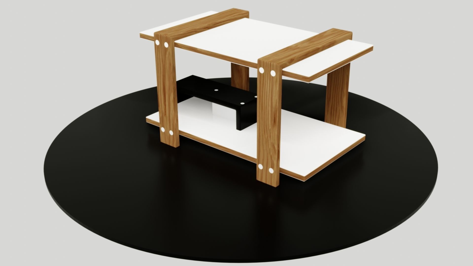 table side Low-poly 3D model_11