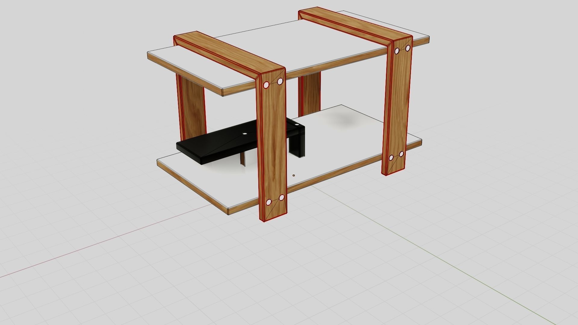 table side Low-poly 3D model_57