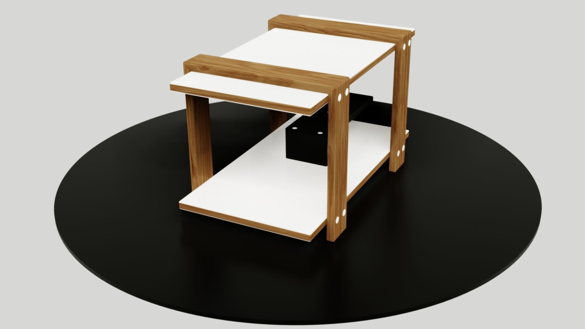 table side Low-poly 3D model_23