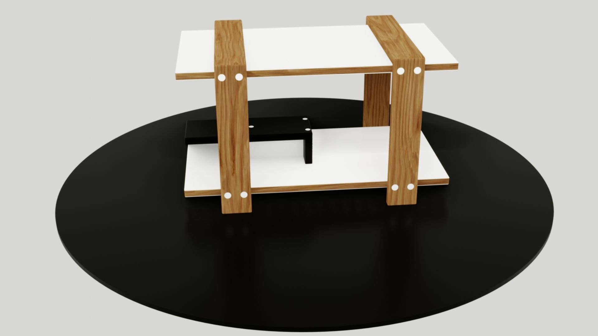 table side Low-poly 3D model_4