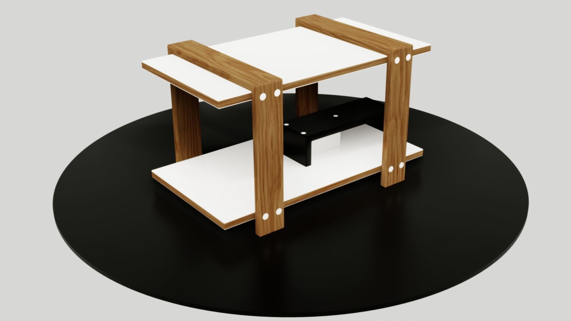 table side Low-poly 3D model_27