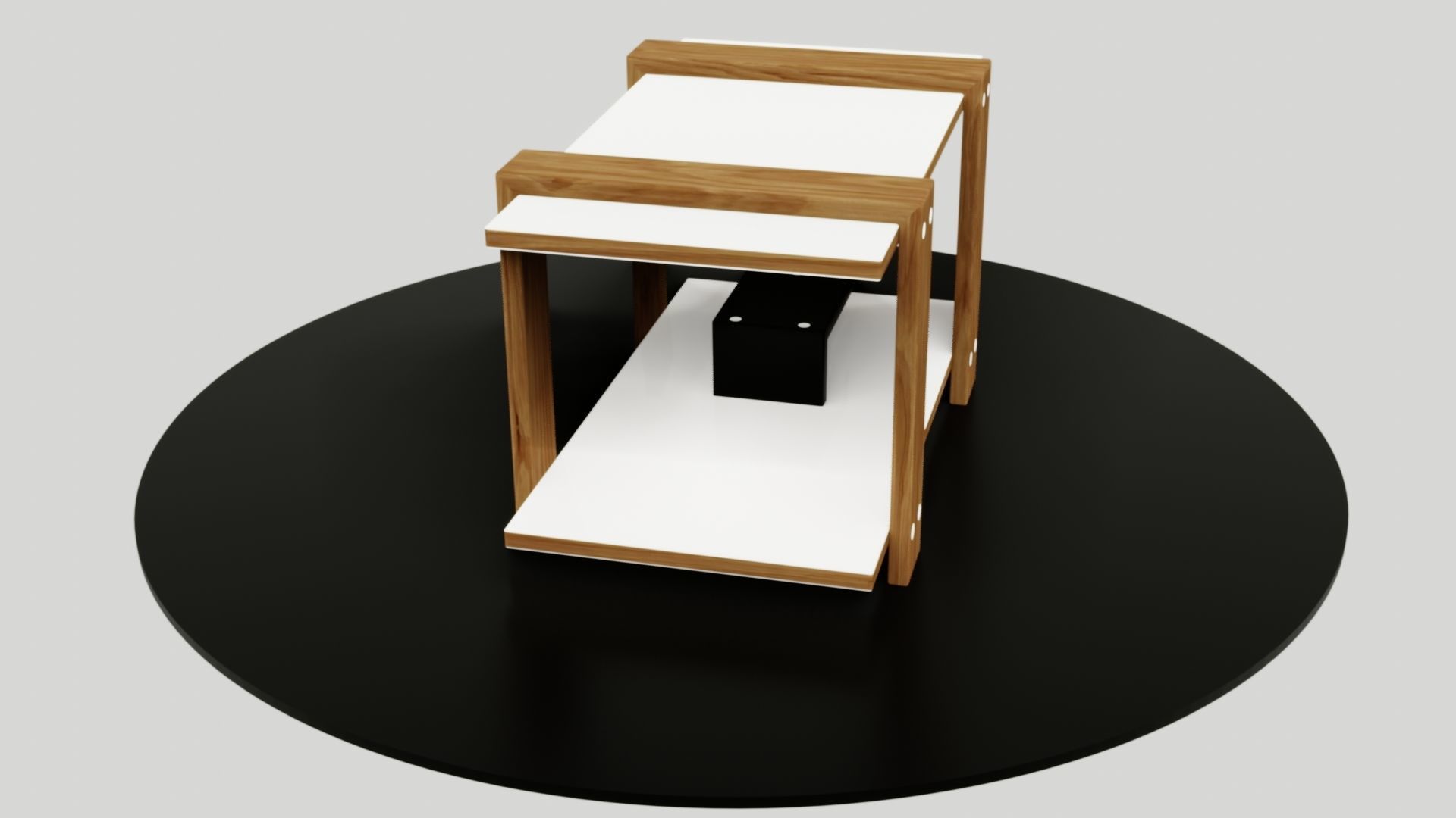 table side Low-poly 3D model_21