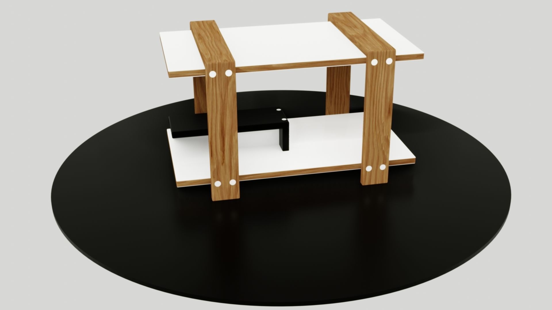 table side Low-poly 3D model_3