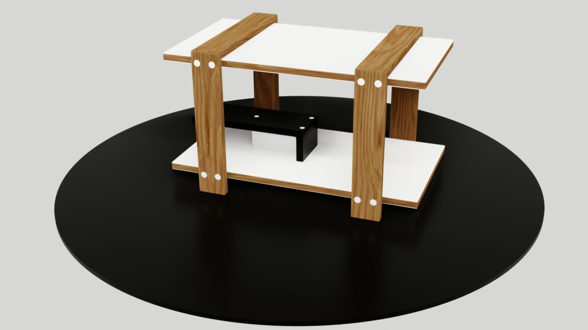 table side Low-poly 3D model_8