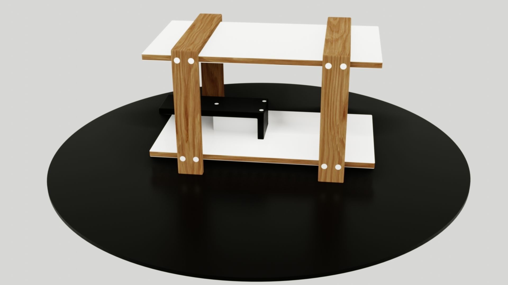 table side Low-poly 3D model_6