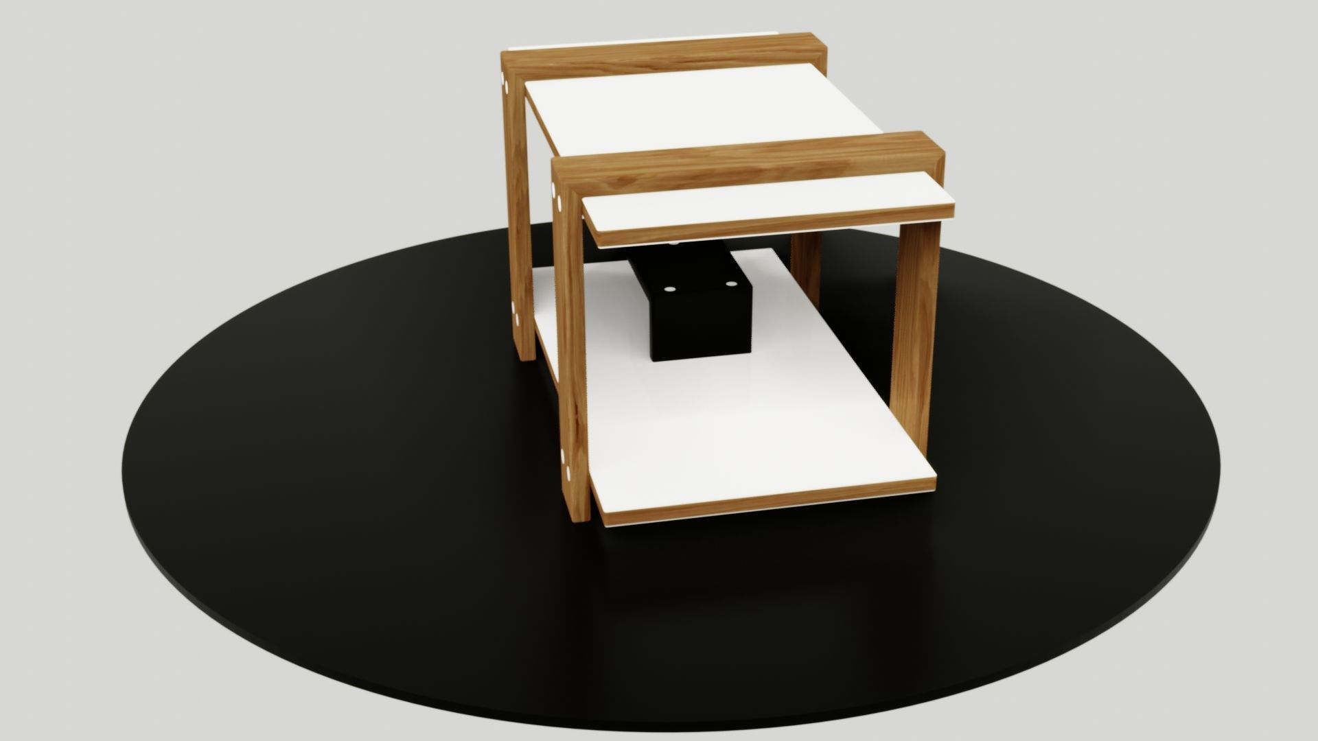 table side Low-poly 3D model_17