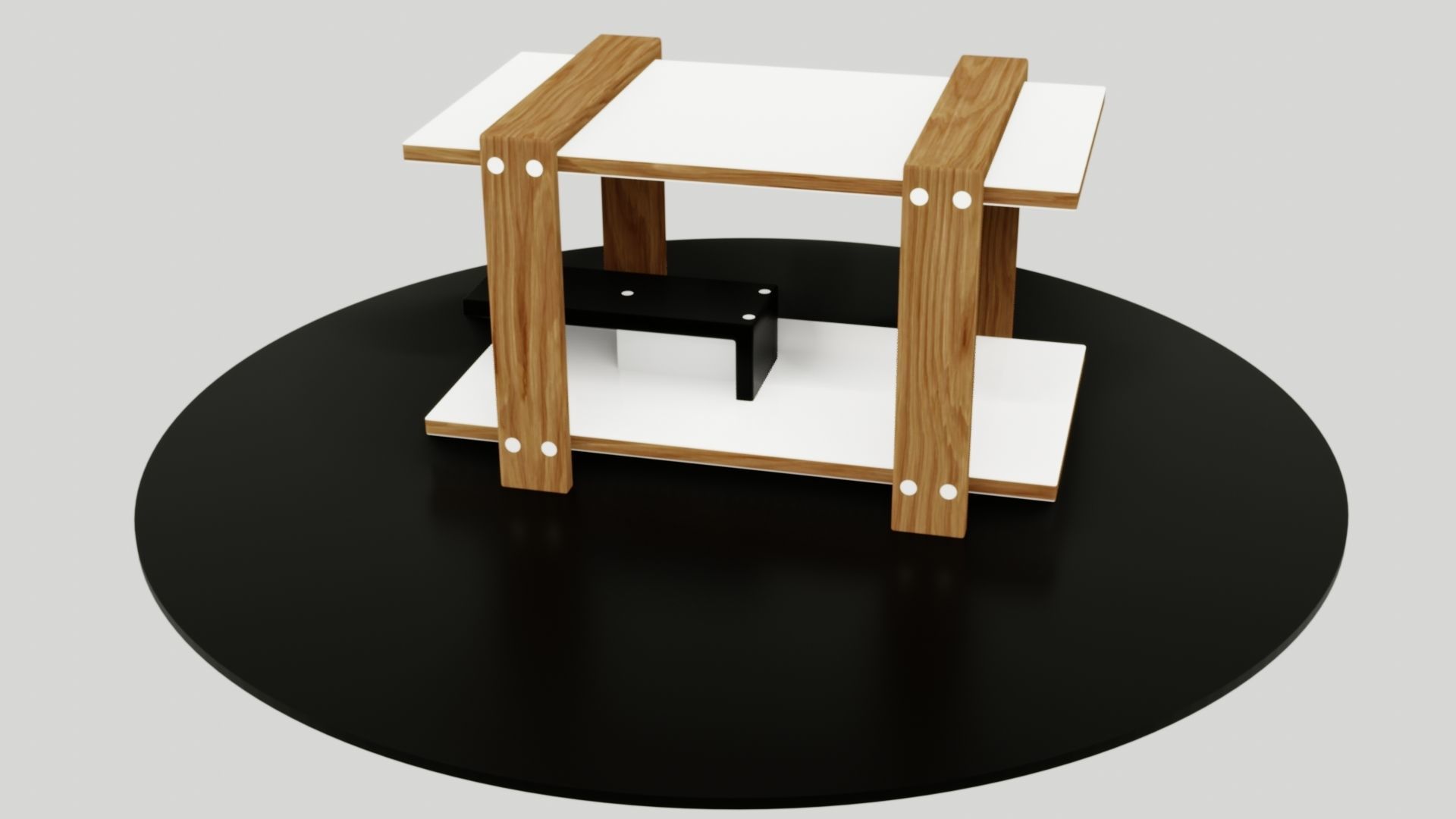 table side Low-poly 3D model_7