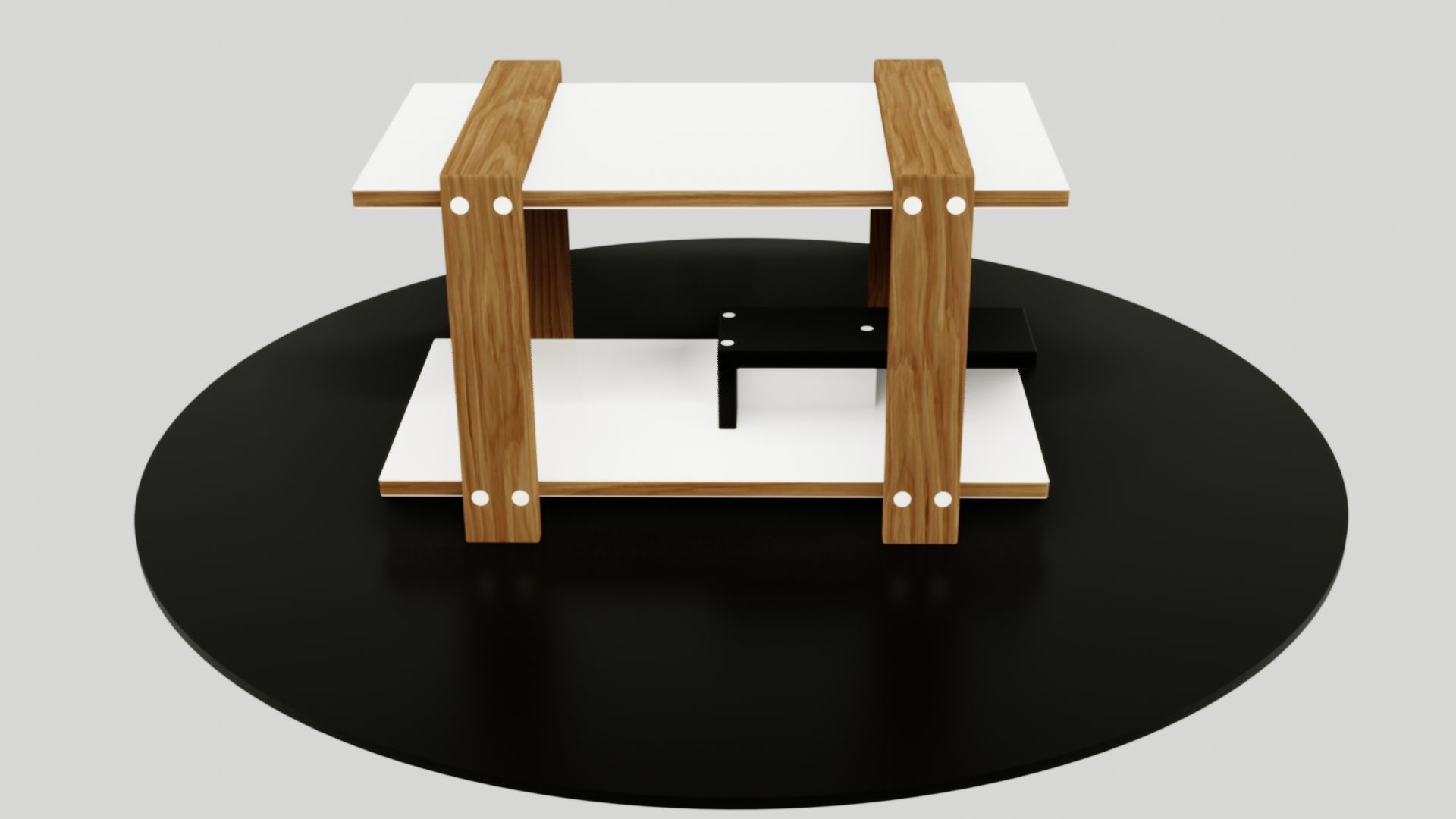 table side Low-poly 3D model_33