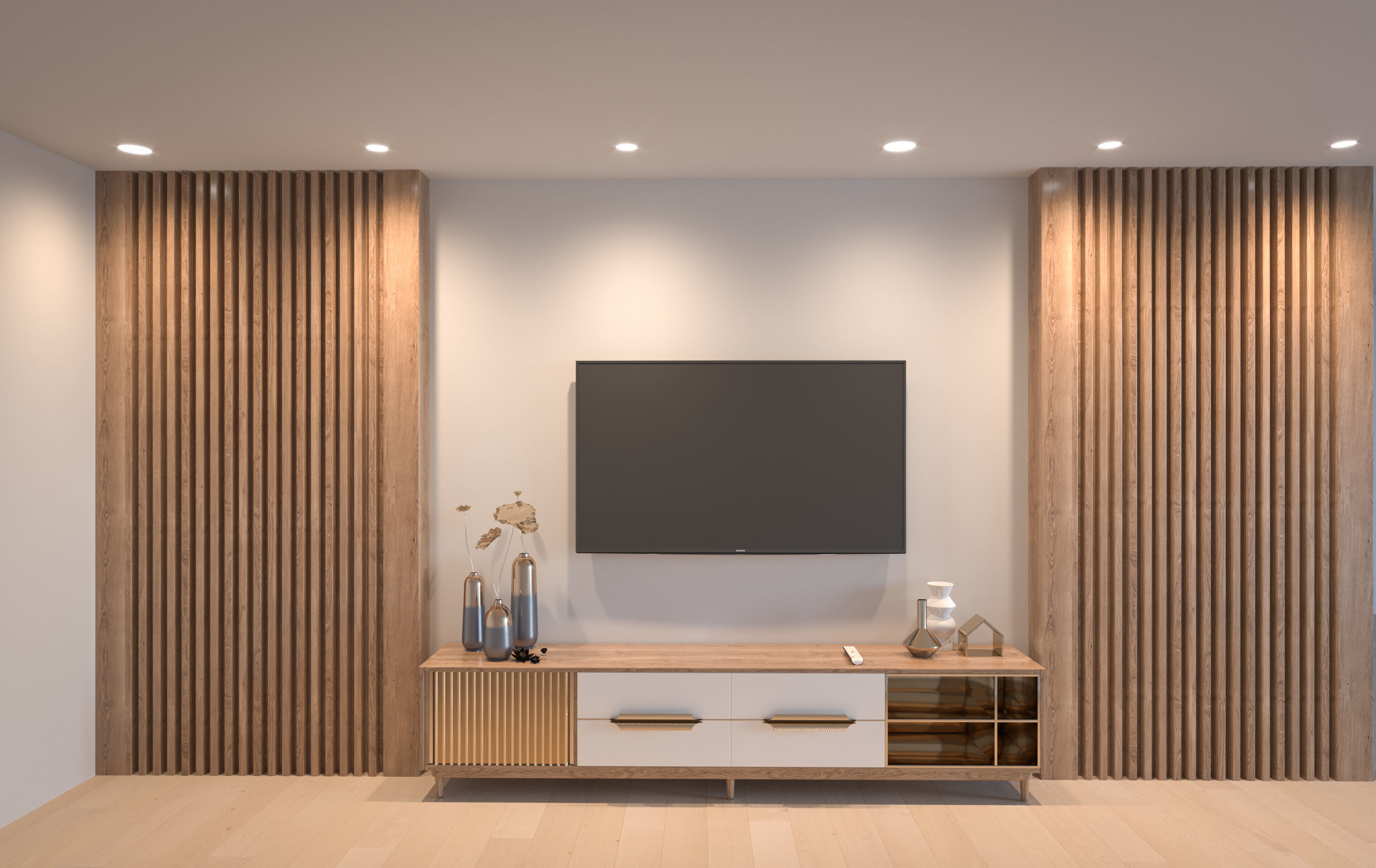 Tv unit design 3D model_1