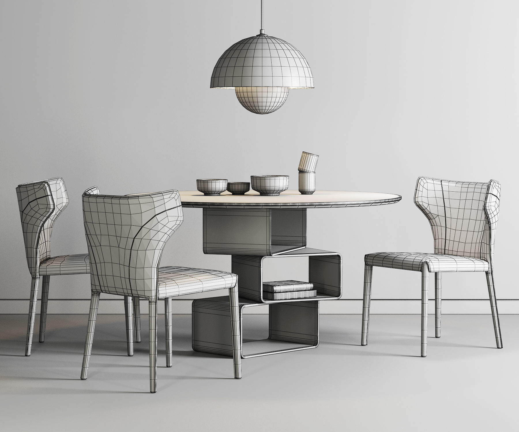 Dining Room Interior  318 3D model_2