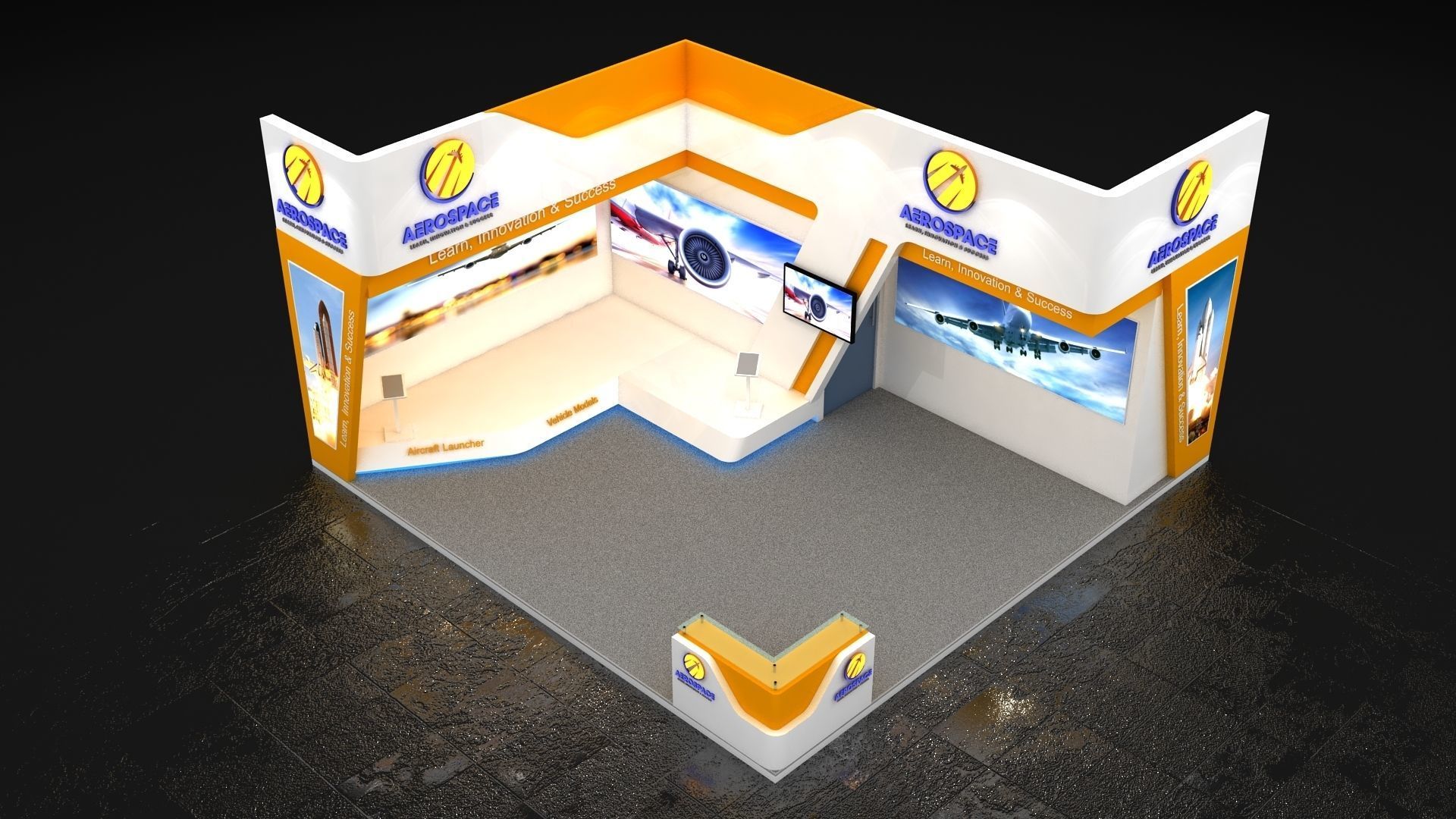 Exhibition Stand 3D model_4
