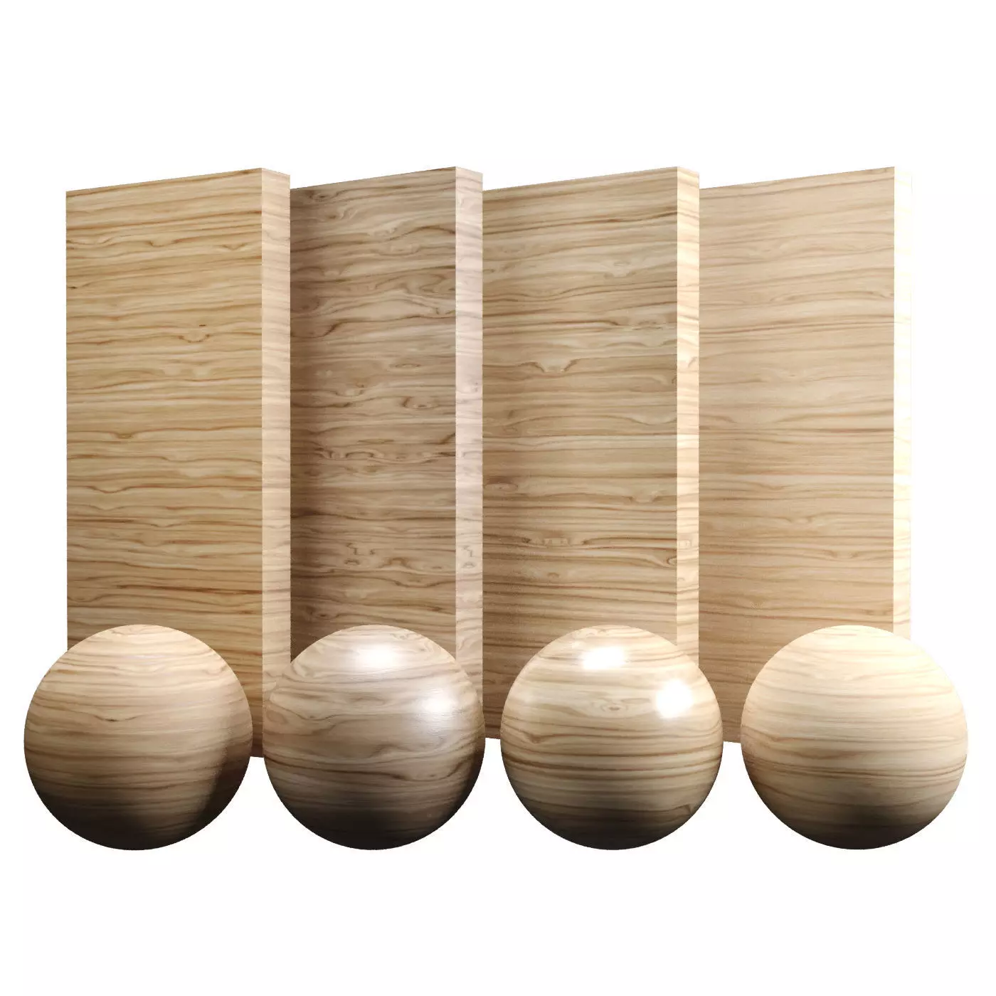 Fine American Elm Wood Varnished Texture PBR Vray Corona Blender Texture_0