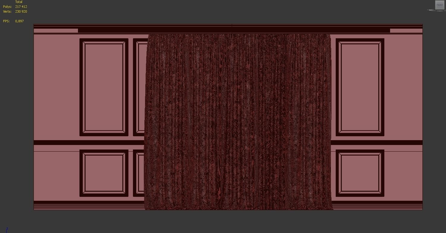 Curtain Set 211 3D model_4