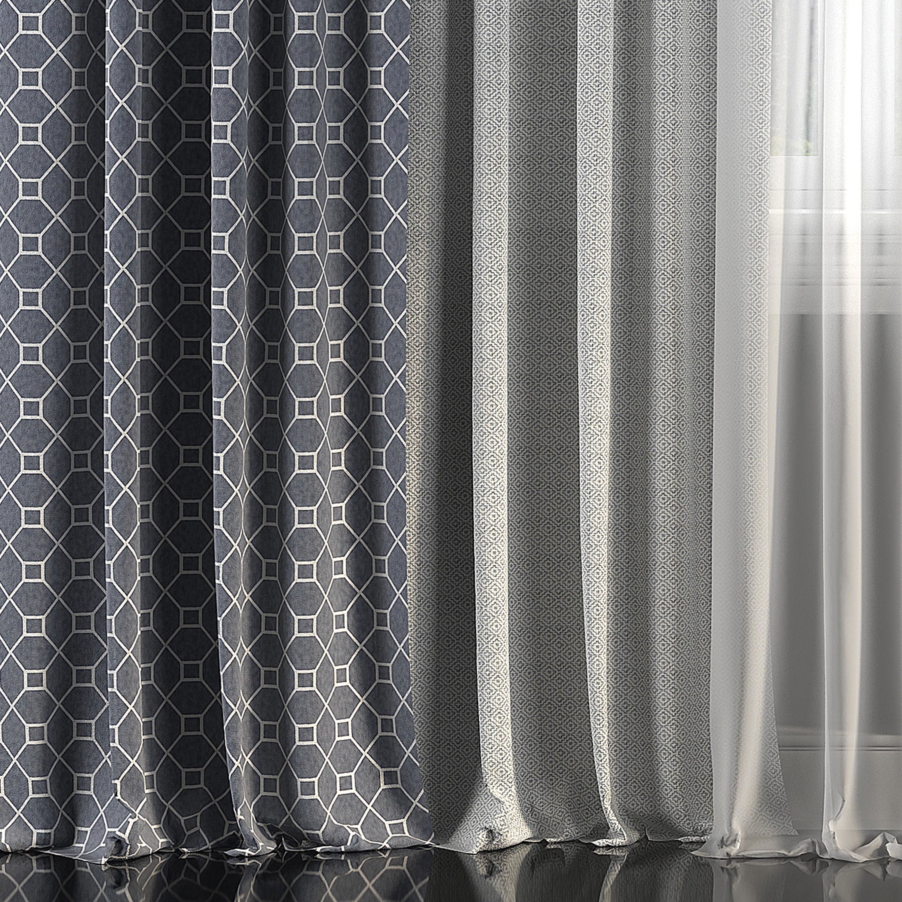 Curtain Set 211 3D model_2