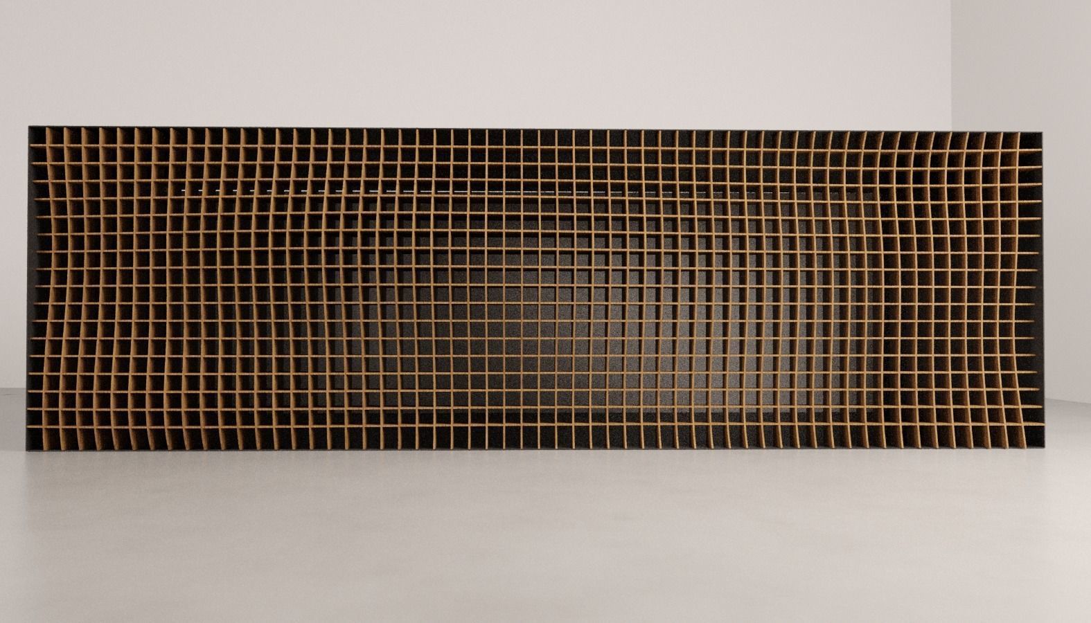 parametric waffle design facade 3D model_7