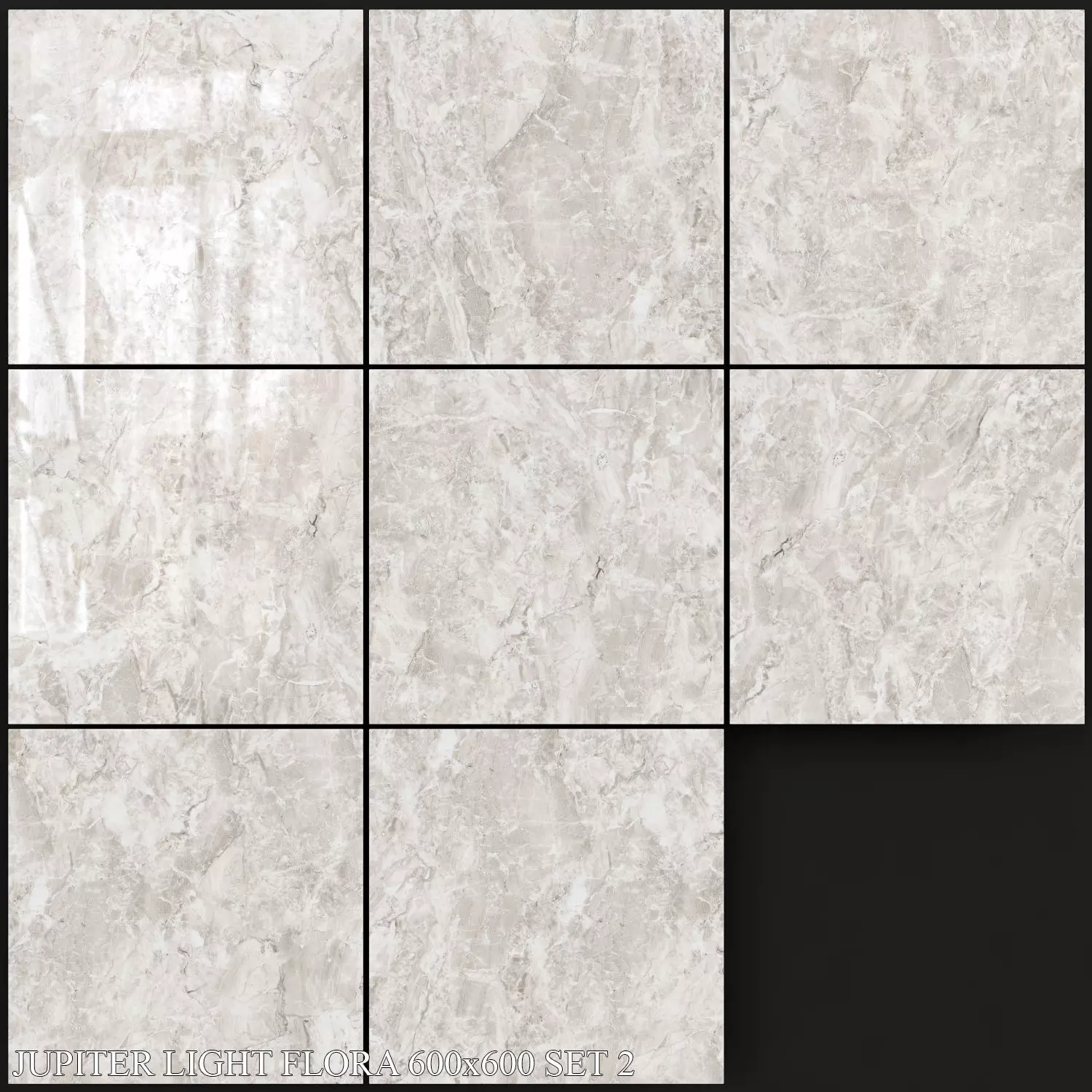 Yurtbay Seramik Jupiter Light Flora 600x600 Set 2 3D model_0