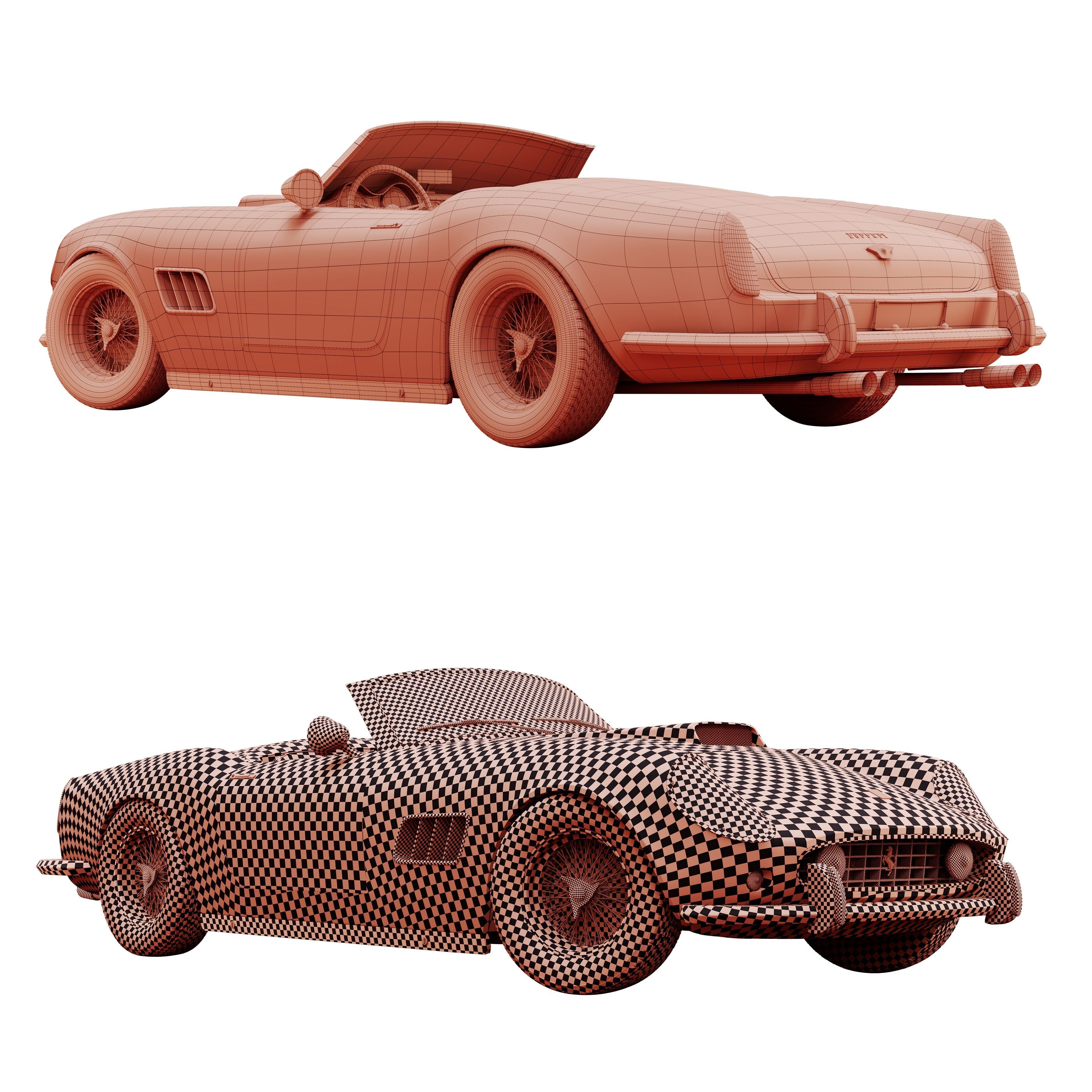 Ferrari 250 Gt Swb California Spyder  With HQ Interior 3D model_12