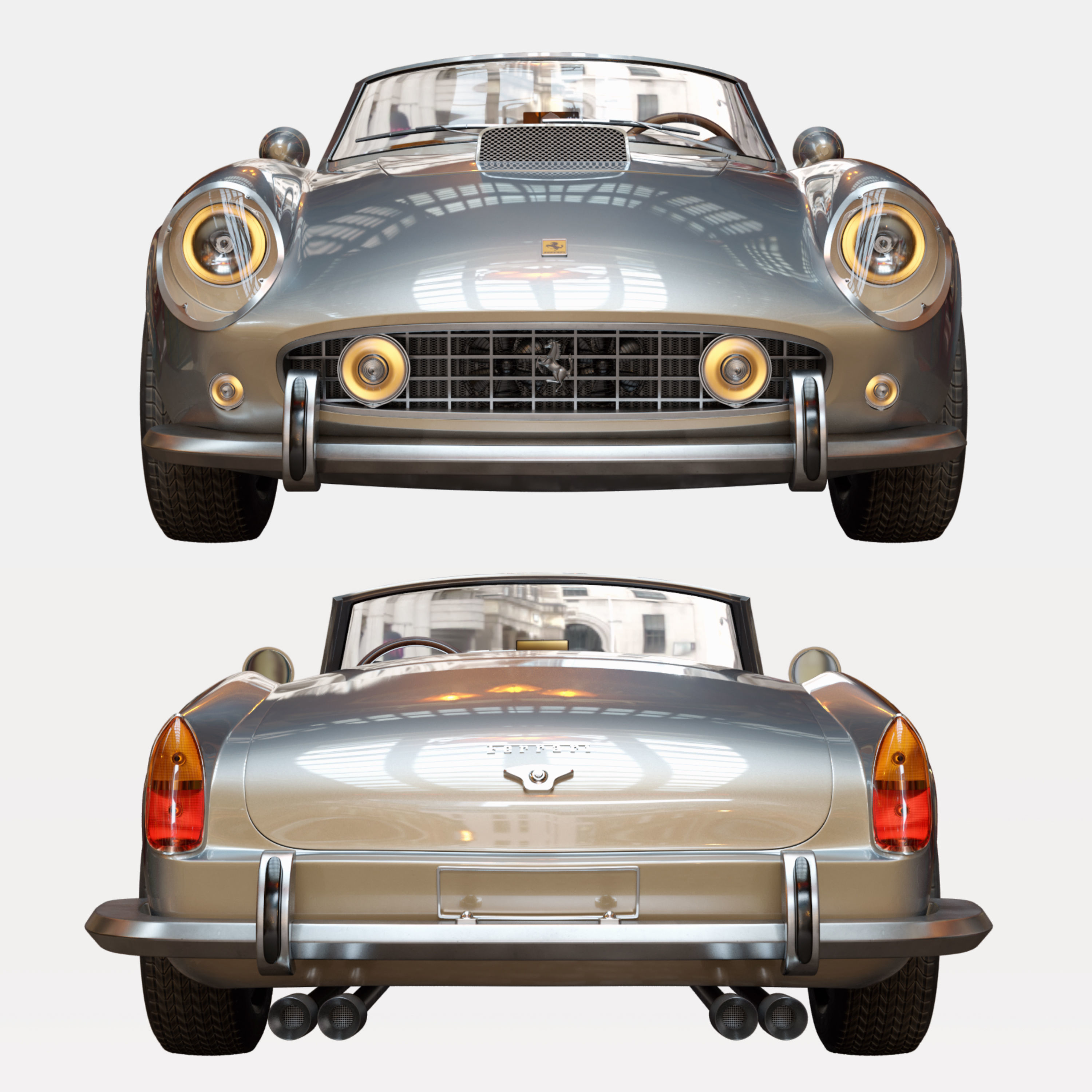 Ferrari 250 Gt Swb California Spyder  With HQ Interior 3D model_11