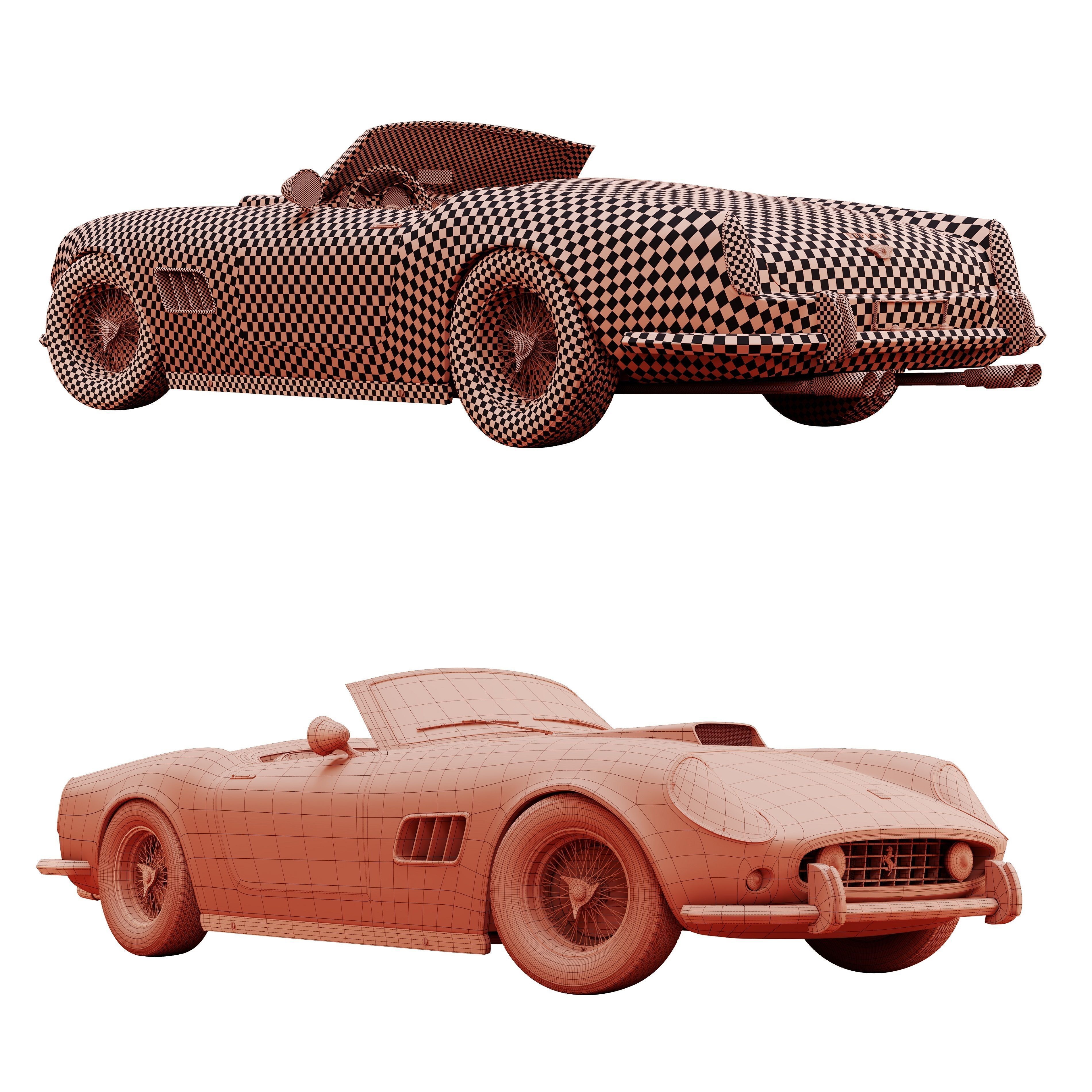 Ferrari 250 Gt Swb California Spyder  With HQ Interior 3D model_13