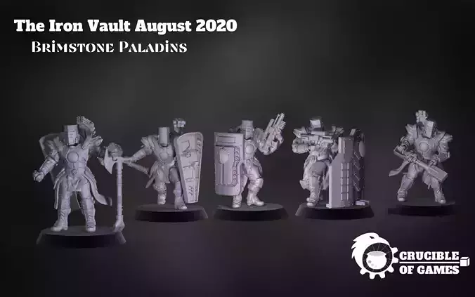 Brimstone Paladins pre-supported modular miniatures kit