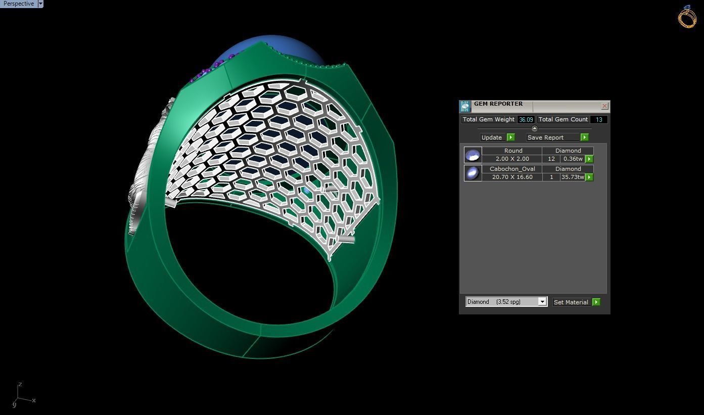 Tiger ring - Mens ring 3D print model_5