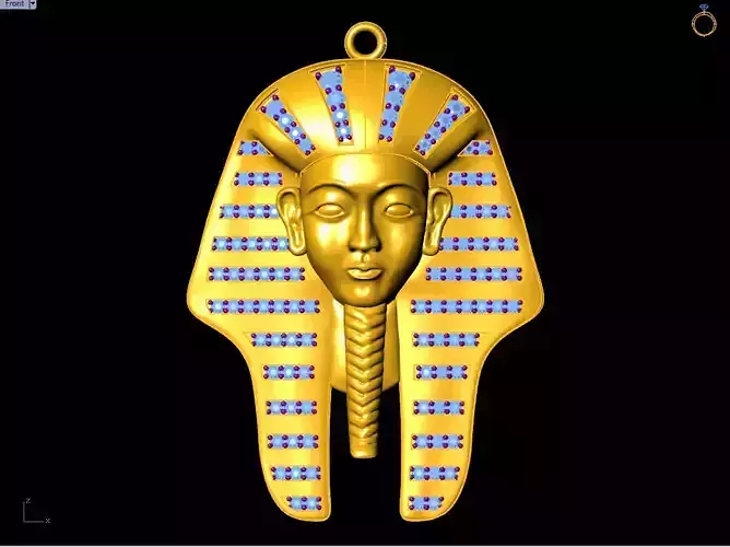 Pharaoh Pendant - Egyptian Pharaoh Necklace - N945727