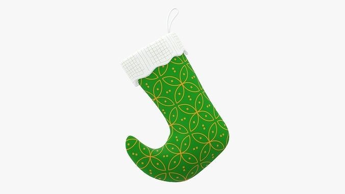 Gift Christmas stocking 04 3D model