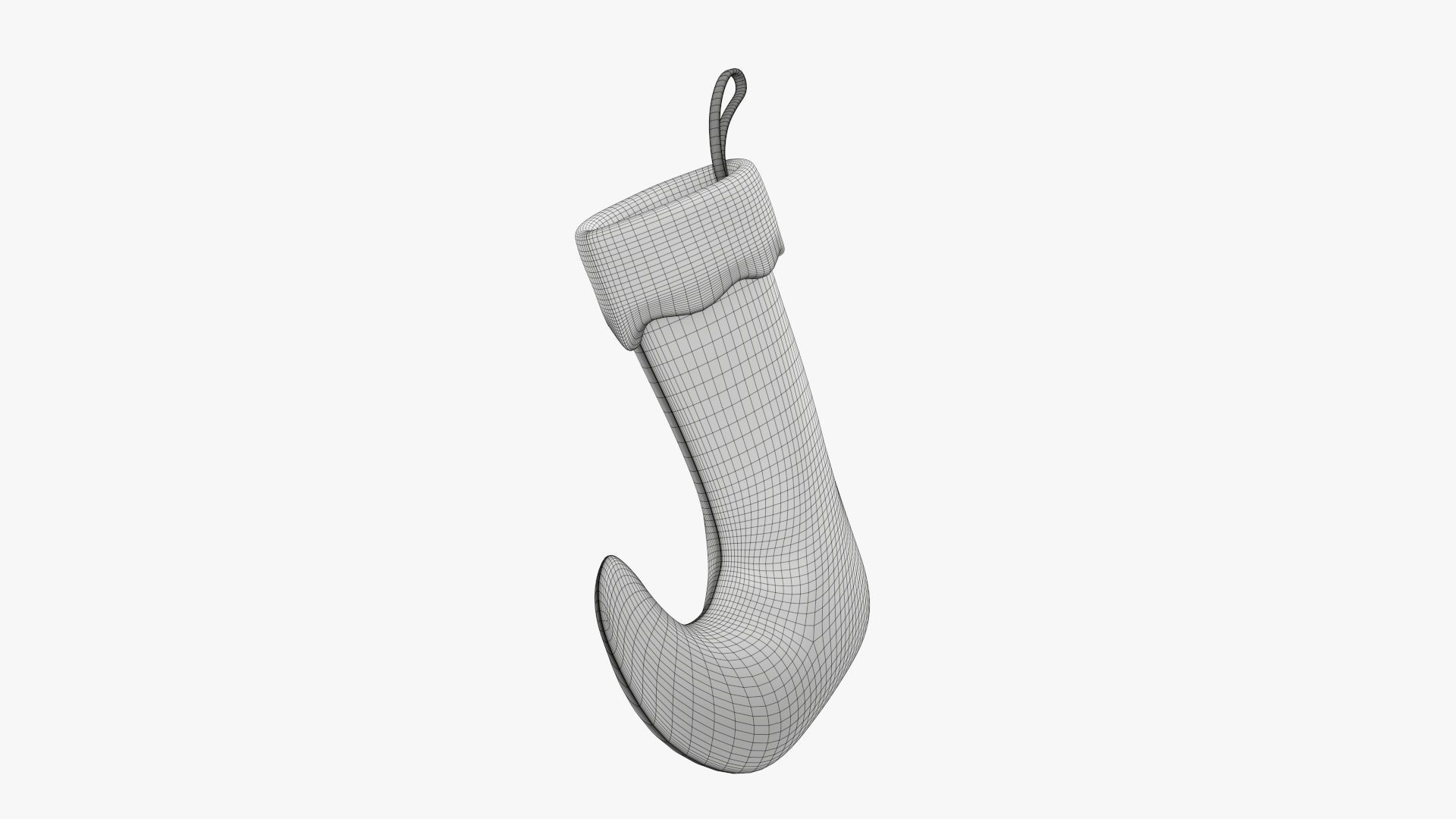 Gift Christmas stocking 04 3D model_6