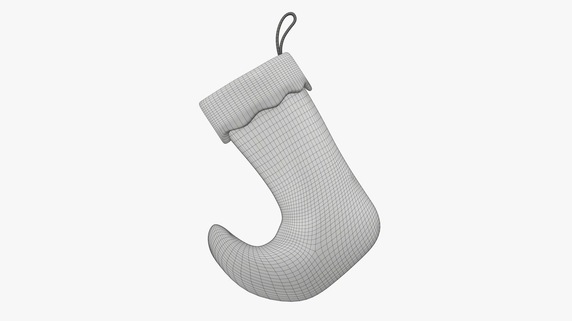 Gift Christmas stocking 04 3D model_5