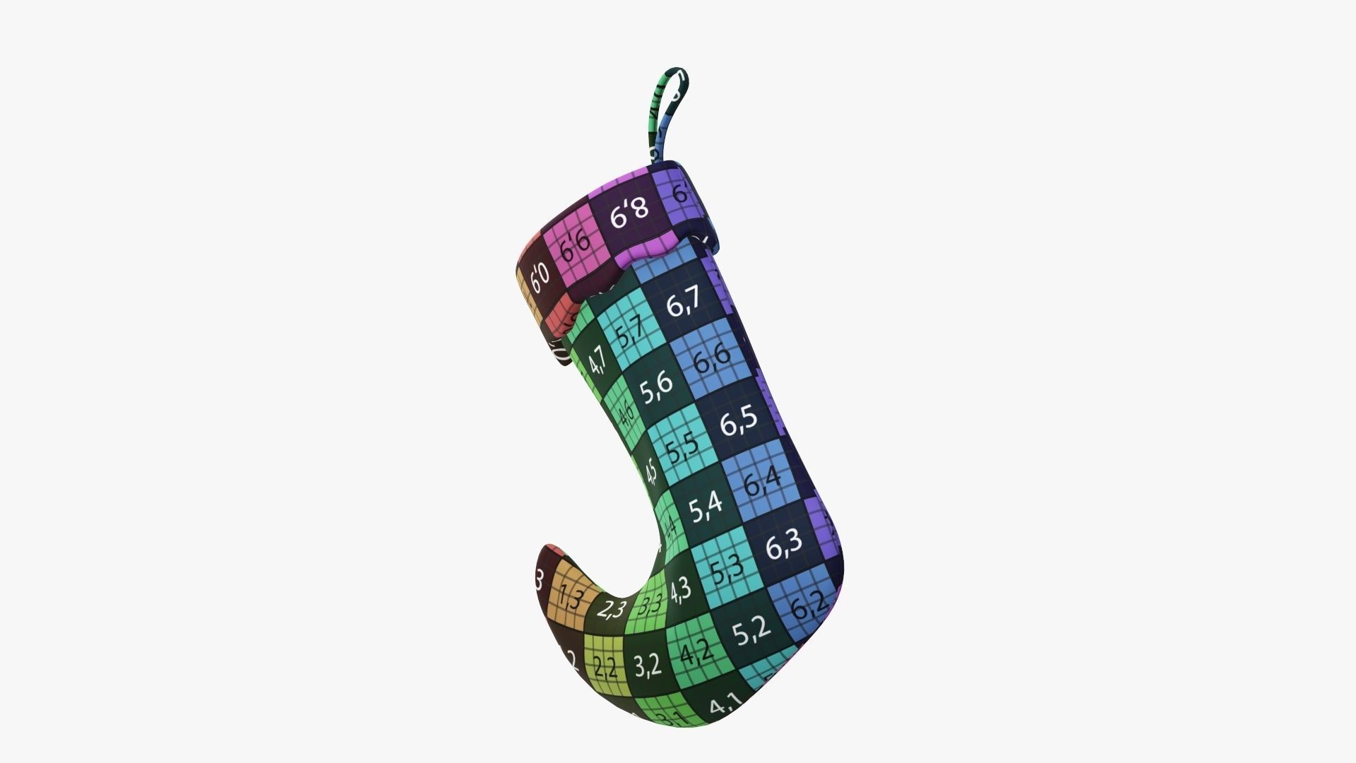Gift Christmas stocking 04 3D model_14