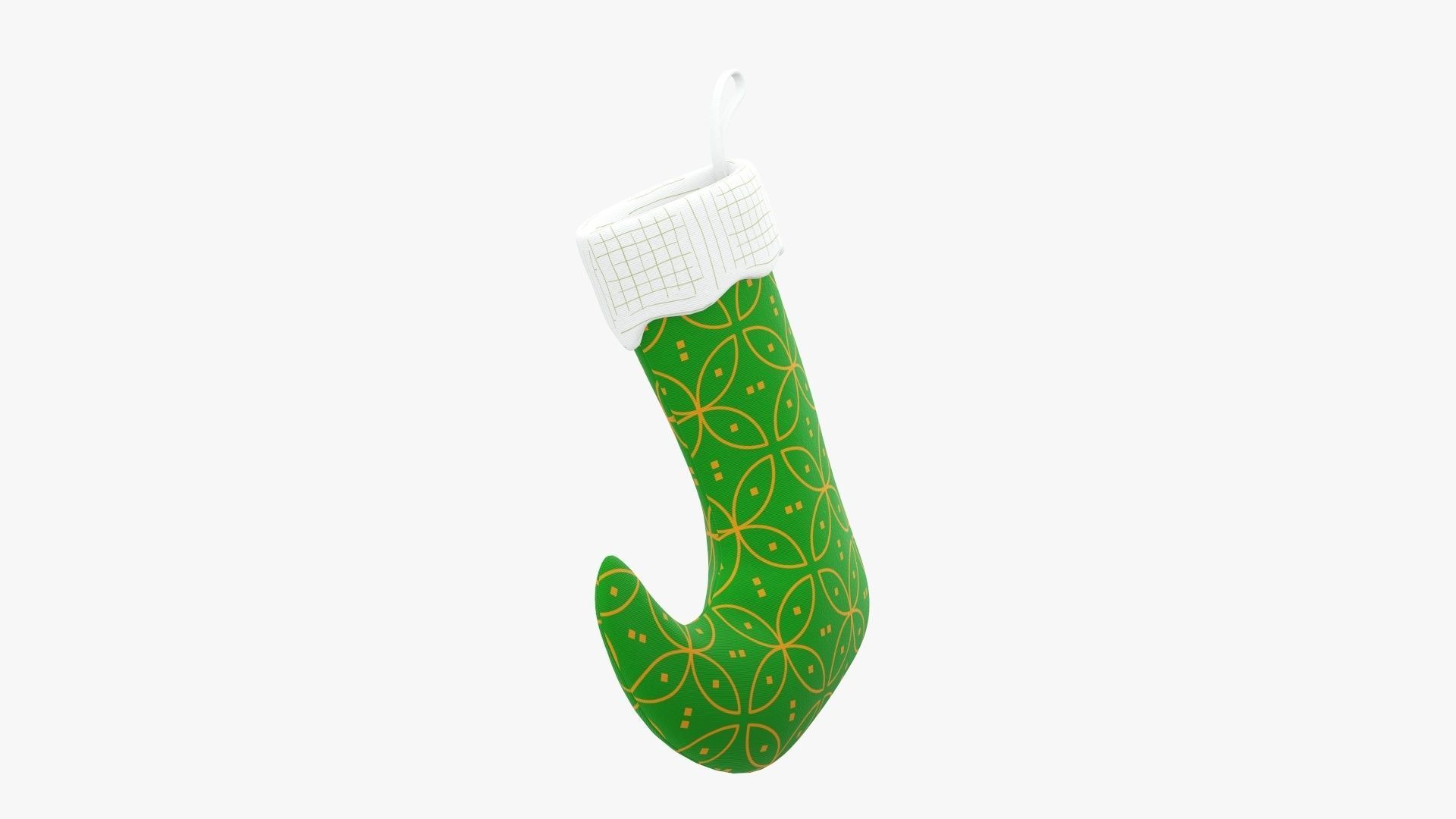 Gift Christmas stocking 04 3D model_1