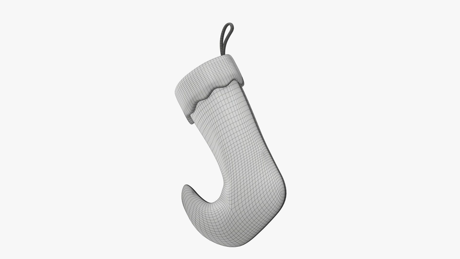 Gift Christmas stocking 04 3D model_9
