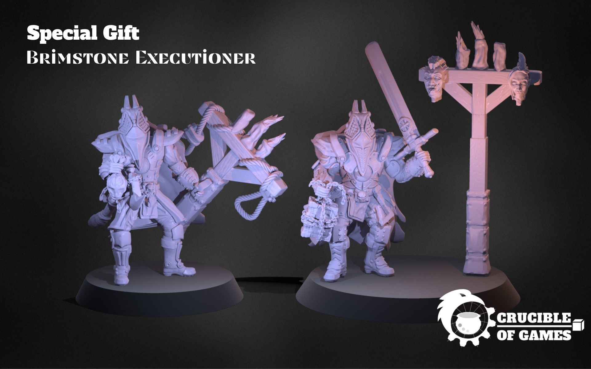 Brimstone Executioner miniature upgrade pack 3D print model_1