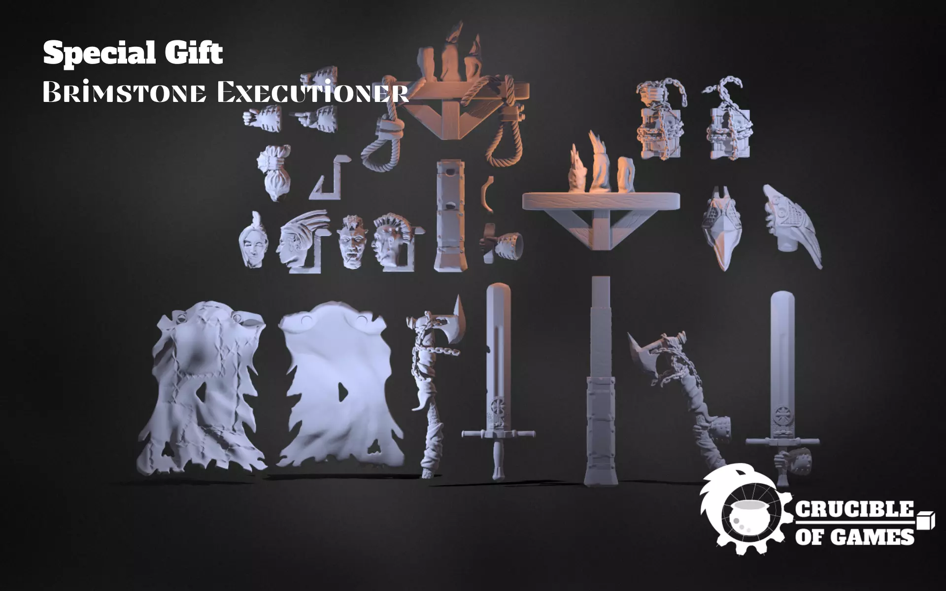 Brimstone Executioner miniature upgrade pack 3D print model_0