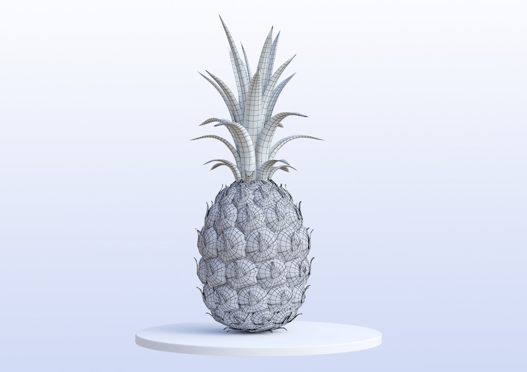 Pineapple 3D model_6