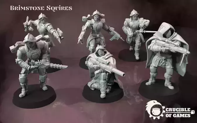 Brimstone Squires pre-supported modular miniatures kit