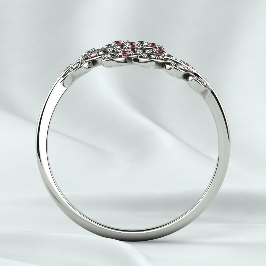 Branch Tree Open Gold Ring 3D print model_15