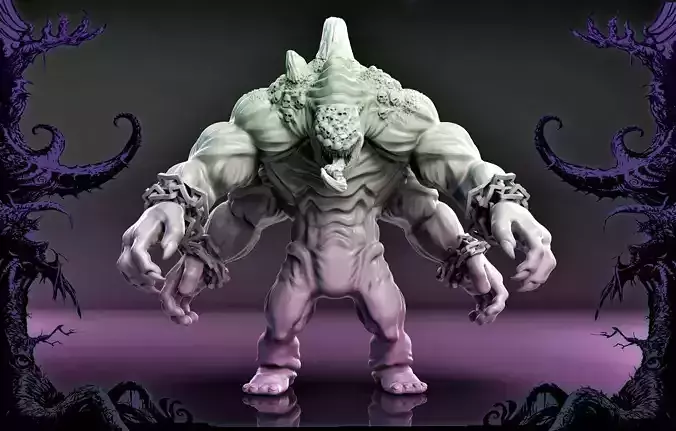 Moster 4 hands  3D print model