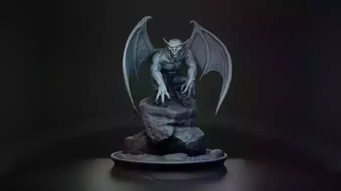 Gargoyle dragon statue 3D print model